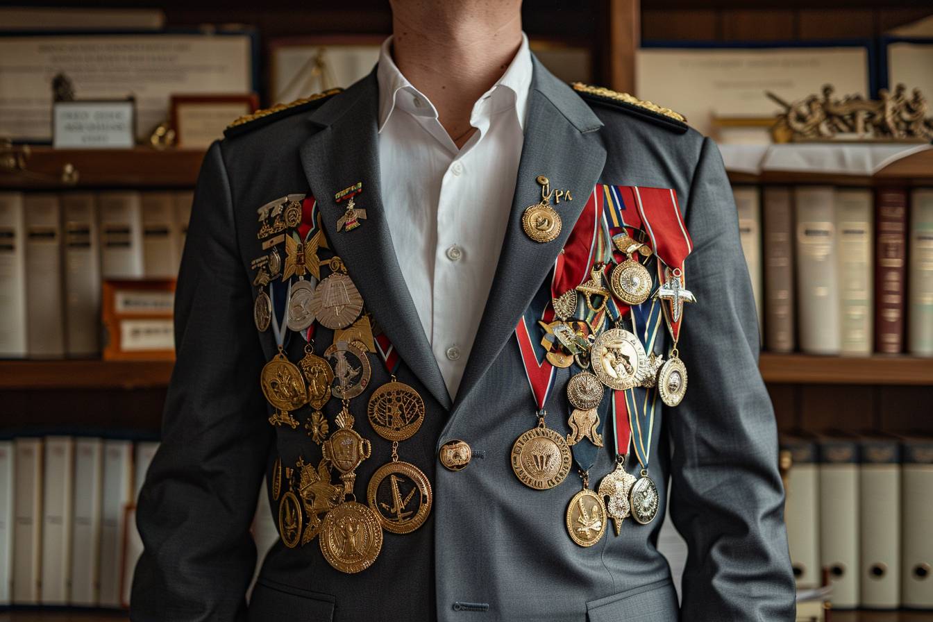 Les réglementations du port des décorations sur une tenue civile