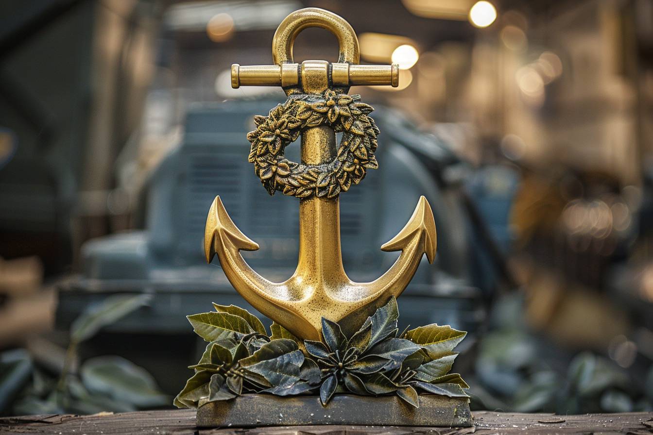 Quelle est la signification des symboles sur l’insigne de béret des fusiliers marins ?