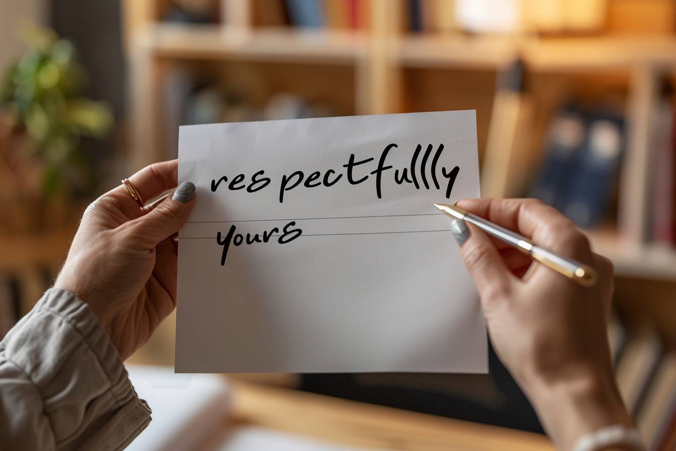 Respectueusement, une formule de politesse à maîtriser