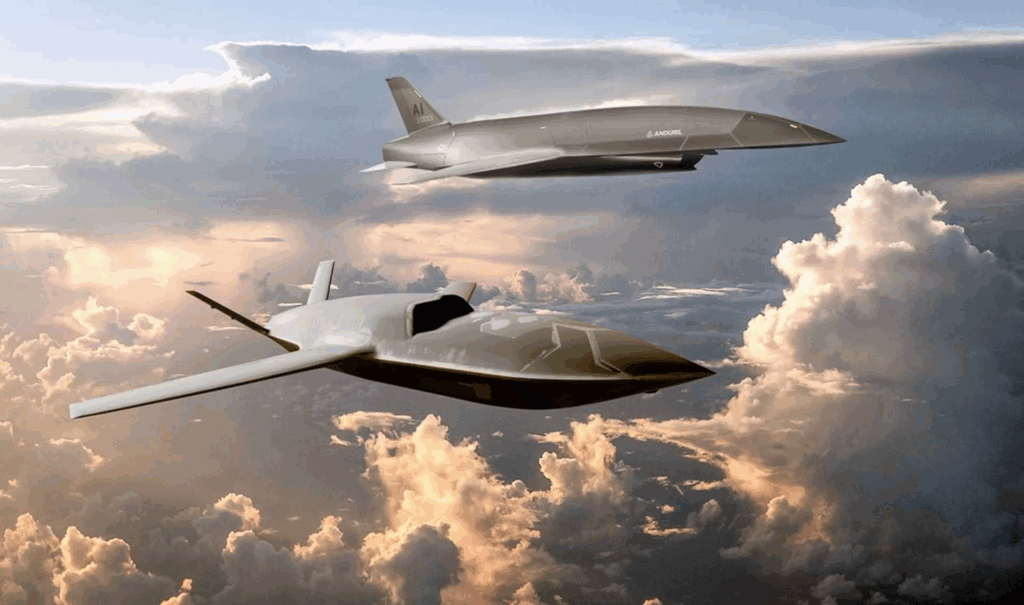 Les deux CCA ont été désignés selon la série de conception de mission : « Y » pour prototype, « F » pour chasseur, « Q » pour drone, suivis de numéros de séquence individuels (42 et 44) et de l'indicateur de version « A ». Le préfixe « Y » sera supprimé dès la mise en production. (Source de l'image : US Air Force)