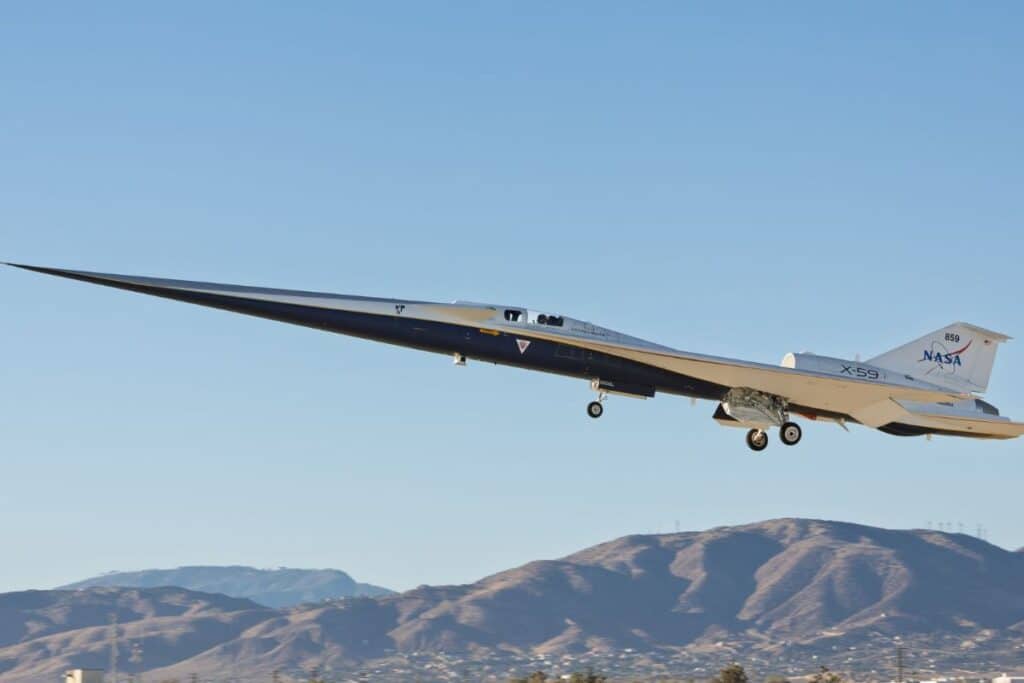 Le X-59 a une allure qui fera sourire tous les fans de la BD « Black et Mortimer ».