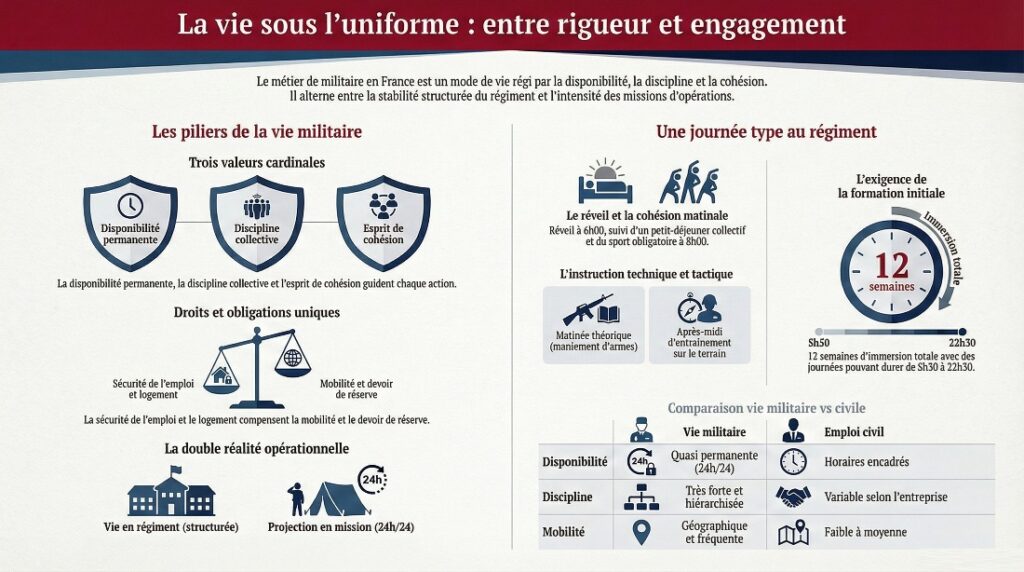 La vie sous l'uniforme - infographie