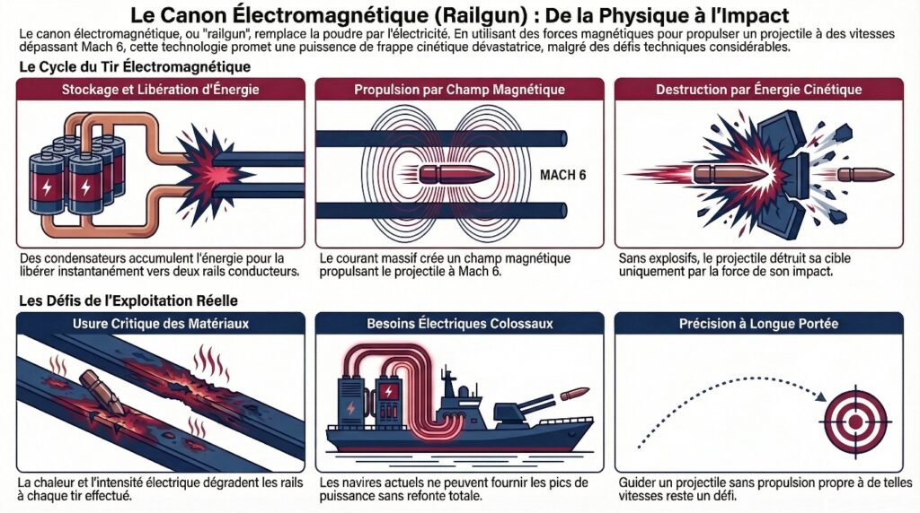 Le canon électromagnétique - explication