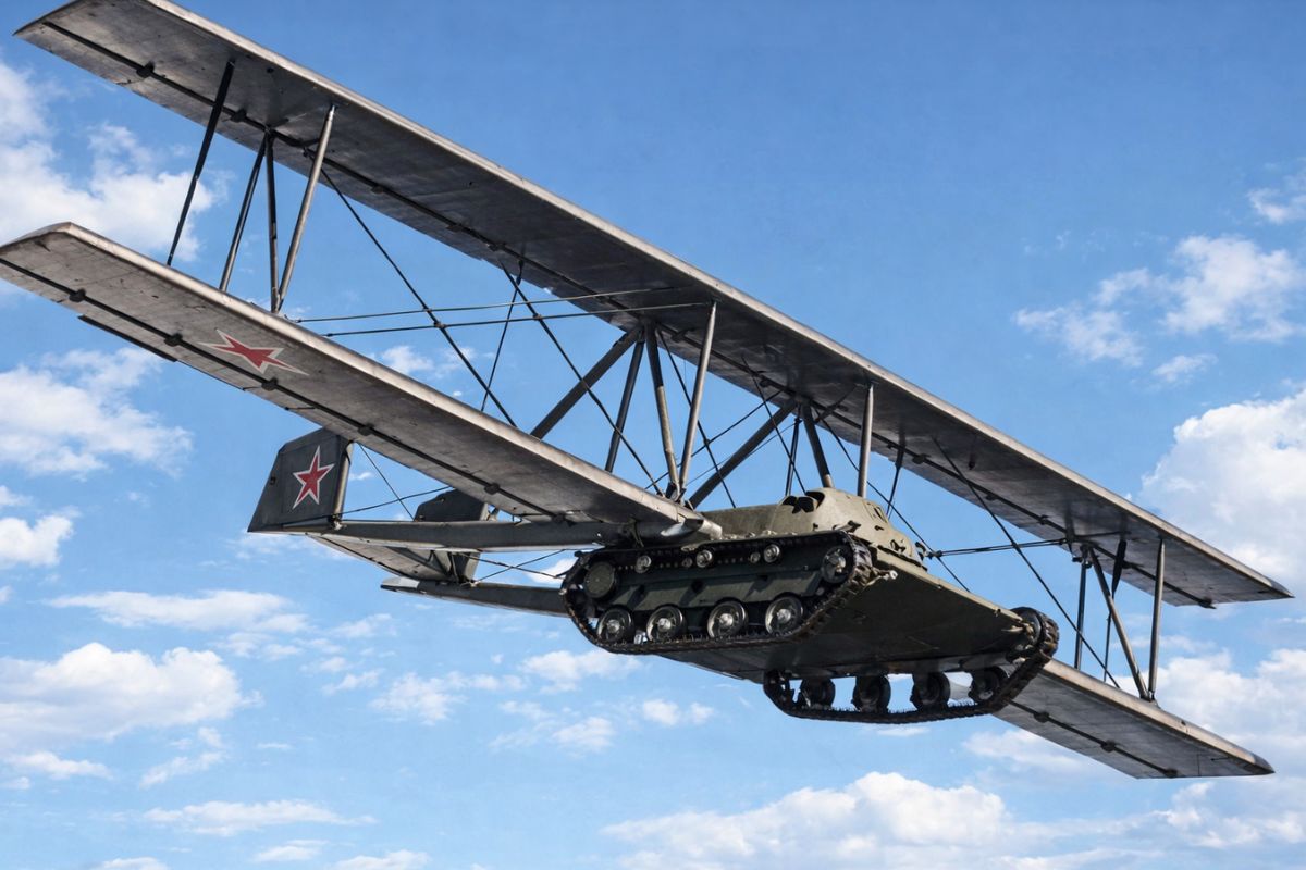 En 1942, les soviétique ont voulu faire voler un char de 8 tonnes avec le projet d'Antonov A-40