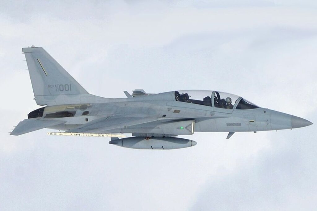 Un KAI FA-50 Fighting Eagle de l'armée de l'Air sud-coréenne.