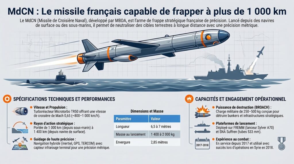 Fiche technique du Missile de Croisière Naval (MdCN)