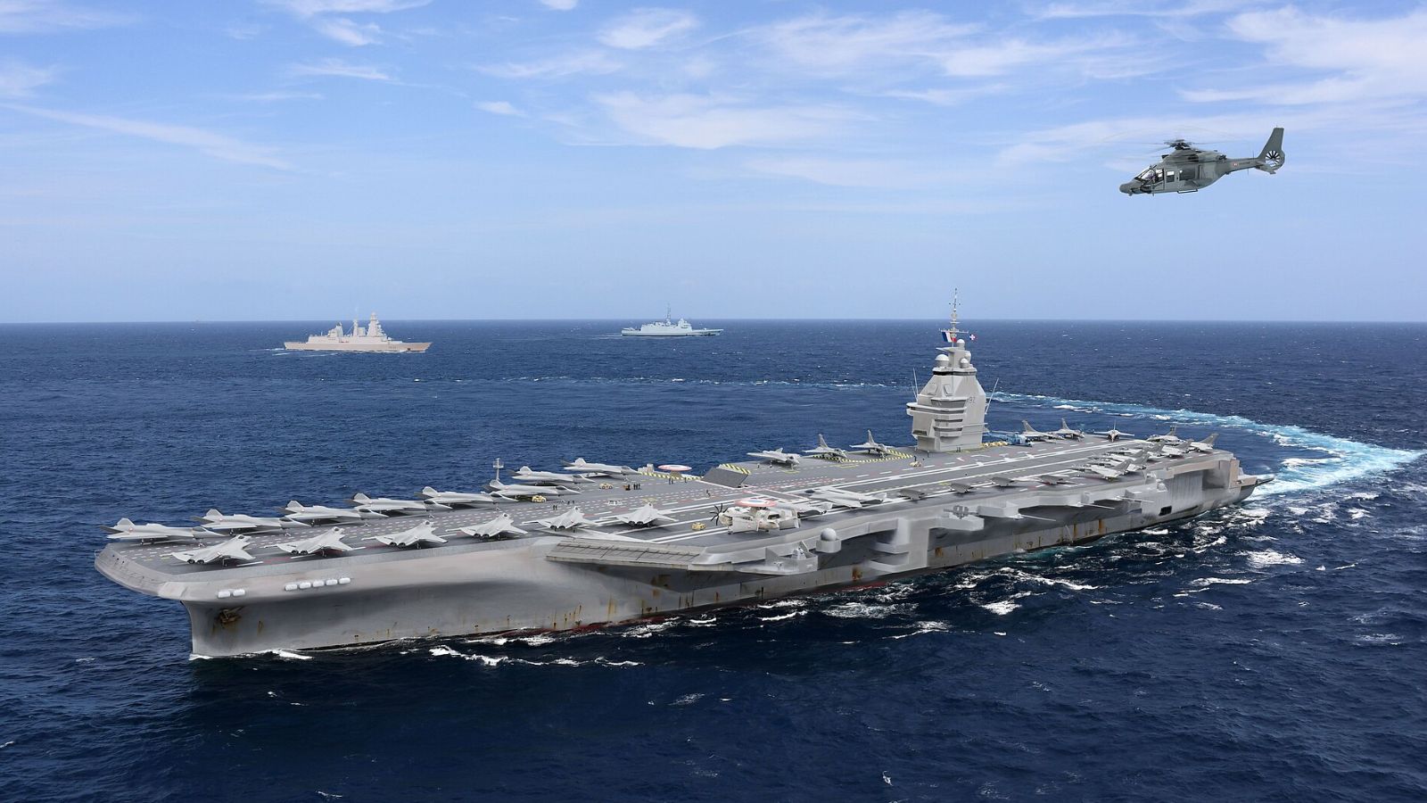 Non, ce super porte-avions européen de 125 000 tonnes n'a jamais été en projet mais il y aura bien un navire de ce calibre en Europe en 2035 : le France Libre