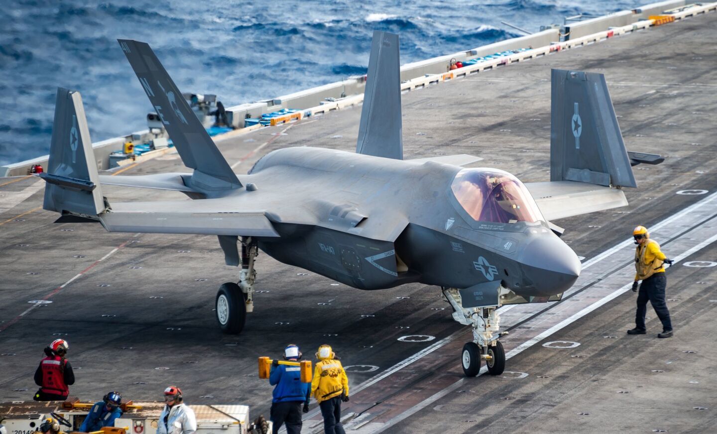 F-35C de l'US Navy à bord du superporte-avions USS Carl Vinson (Source : US Navy)