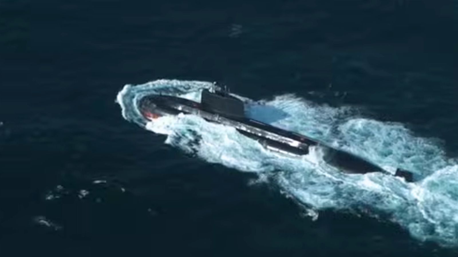 Une photo aérienne du PNS Hangor - crédit : Marine pakistanaise