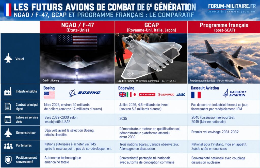 NGAD vs GCAP vs programme français de sixième génération