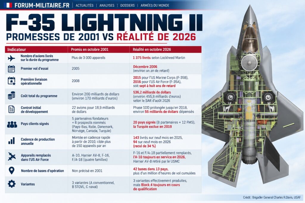 Promesses de 2001 vs réalité de 2026 :