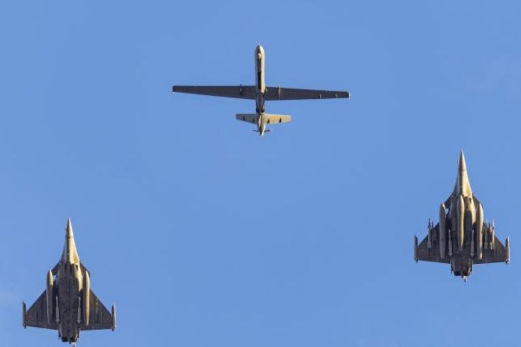 Vol de deux Rafale et du drone Reaper (Chammal 2024) - © E.Tseng-King/Armee de l'Air et de l'Espace