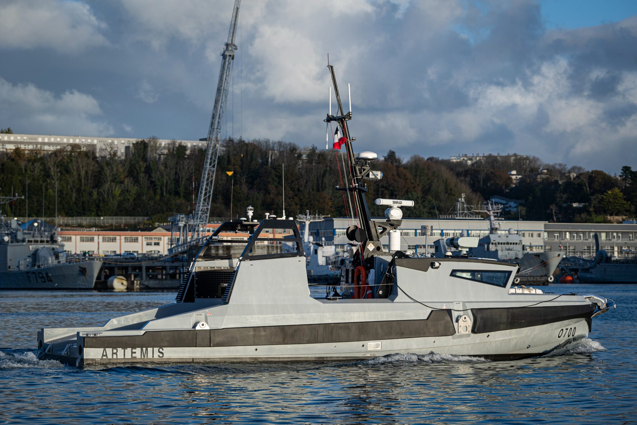 Premiers essais à la mer réussis pour le drone SLAM-F, la Marine nationale prépare la relève de sa flotte anti-mines (Source : DGA / Marine nationale)