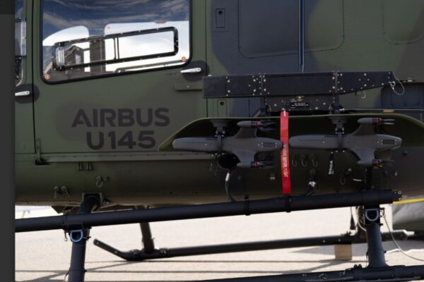 H145 équipé de drones intercepteurs de Quantum Systems.