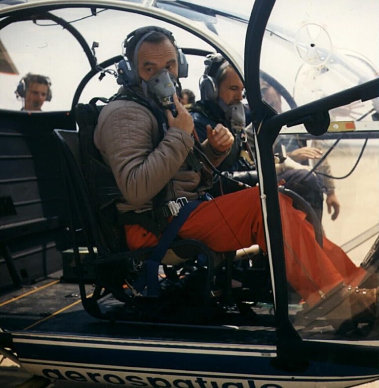 Jean Boulet et Gérard Boutin dans le cockpit du SA 315B s/n 315-001. (Airbus)