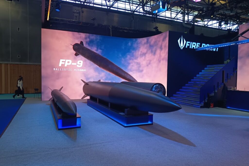 Stand de l'entreprise ukrainienne Fire Point à Eurosatory 2026 - crédit : Forum-Militaire