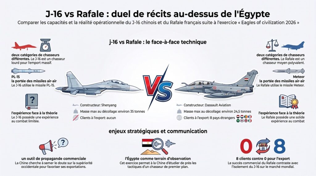 Duel de chasseurs en Égypte : J-16 vs Rafale