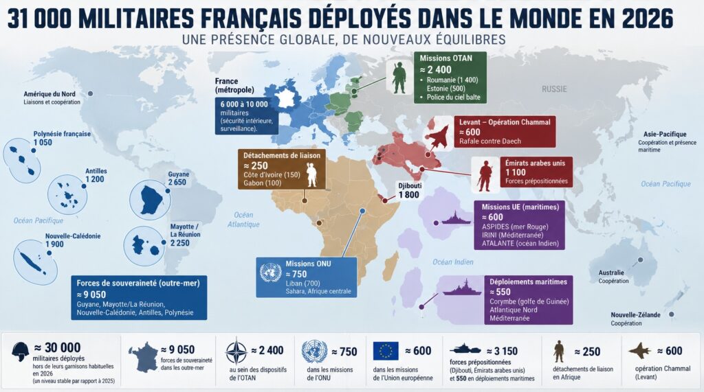 Carte déploiement armée française en 2026